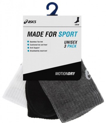Спортивные носки ASICS 3PPK CREW SOCK 128064-0701