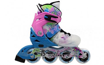 Роликовые коньки раздвижные ZEL Z-097BP / (34-37) SPRING
