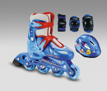 Детские роликовые коньки + защита COMBO JET BLUE / (27-30)