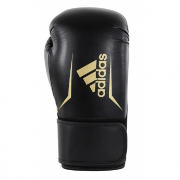Боксерские перчатки Adidas Speed 100 черные с золотом