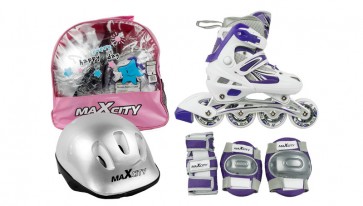Детские роликовые коньки + защита  ILLUSION COMBO VIOLET / (31-34)