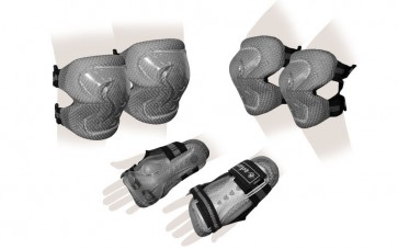 Защита спорт. наколенники, налокот., перчатки детские ZEL SK-4679GR-M LUX