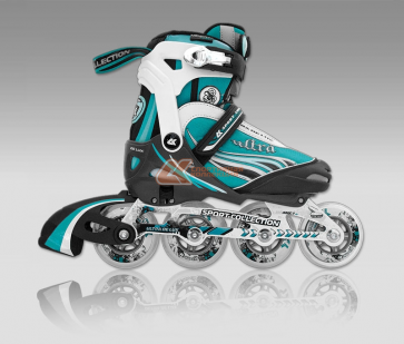 Роликовые коньки СК ULTRA DELUXE aqua / (37-40)