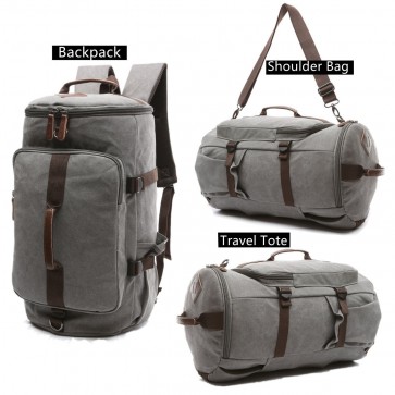 Спортивная сумка-рюкзак BAOSHA HB-26 3-Ways Vintage Canvas Men Holdall Weekend Travel Duffel Bag