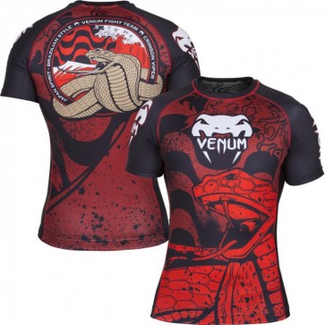 Рашгард Venum Crimson Viper Rashguard Short Sleeves Black Red