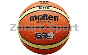Мяч баскетбольный резиновый №5 MOLTEN BGR5