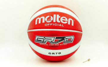 Мяч баскетбольный резиновый №7 MOLTEN BGRX7D-WRW