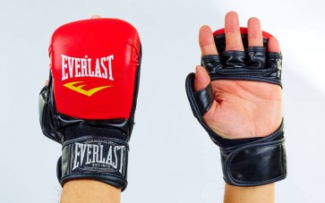 Перчатки для смешанных единоборств MMA PU ELAST BO-4612-RBK