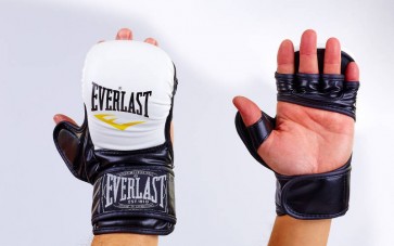 Перчатки для смешанных единоборств MMA PU ELAST BO-4612-WBK