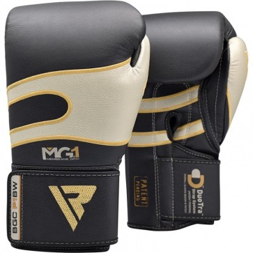 БОКСЕРСКИЕ ПЕРЧАТКИ RDX LEATHER BLACK WHITE 