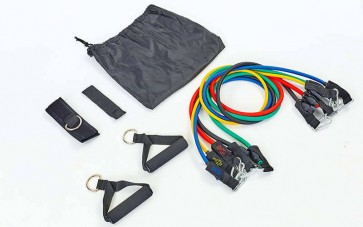 Эспандер Resistance Band многофункциональный 5 жгутов ET-501
