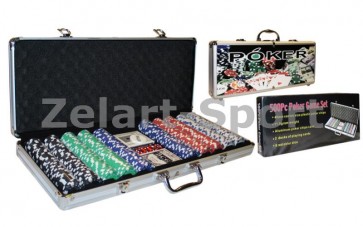Покерный набор в алюм. кейсе-500 IG-4392-500