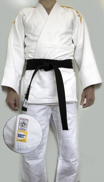 Кимоно для дзюдо "Professional" IJF Green Hill (белое) 2015