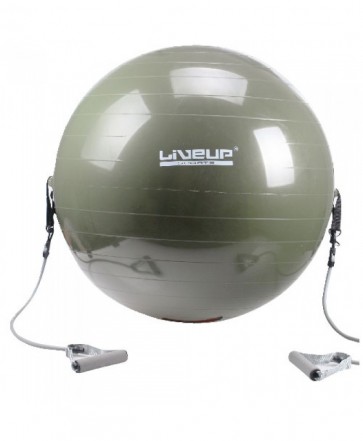 Фитбол с эспандером LiveUp GYM BALL WITH EXPANDER