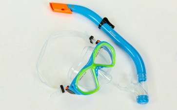 Набор для плавания подростковый маска с трубкой M258-SN93-PVC (10-16 лет, т. стекло, PVC)