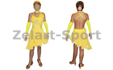 Платье Латина желтый RLD120173-Y (нейлон, эластан)