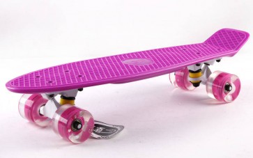 Penny (пенниборд) PU однотонная дека 22inch колесо светящ. SK-405-4 LED WHEELS FISH