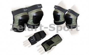 Защита спорт. наколенники, налокот., перчатки для взрослых ZEL SK-4680H METROPOLIS