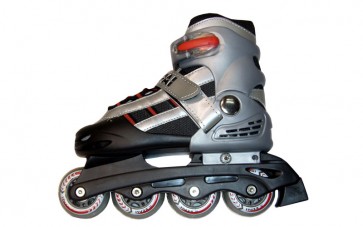 Роликовые коньки раздвижные KEPAI SK-320BK / (28-31) черный-серый