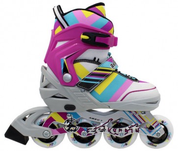 Роликовые коньки раздвижные ZEL Z-800M / (38-41) ABSTRACT