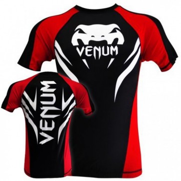 Рашгард Venum Electron 2.0 Rashguard - Black - Short Sleeves