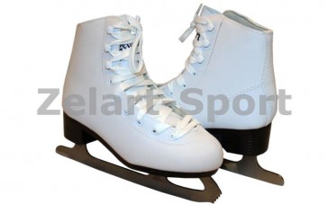 Коньки фигурные белые PVC Z-2151-38