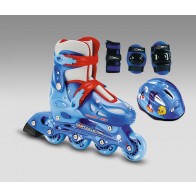 Детские роликовые коньки + защита COMBO JET BLUE / (27-30)
