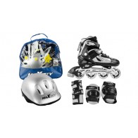 Детские роликовые коньки + защита  ILLUSION COMBO BLACK / (35-38)