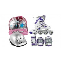 Детские роликовые коньки + защита  ILLUSION COMBO VIOLET / (35-38)