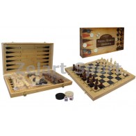 Шахматы, шашки, нарды набор настольных игр 341-161