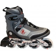 Роликовые коньки ZEL Фитнес Z-1202BK / (44) черный-серый