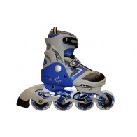 Роликовые коньки раздвижные ZEL Z-432B / (32-35) синий