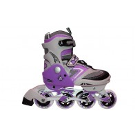 Роликовые коньки раздвижные ZEL Z-432V / (36-39) фиолетовый
