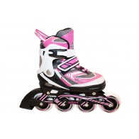 Роликовые коньки раздвижные ZEL Z-5102P / (36-39) розовый