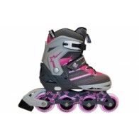 Роликовые коньки раздвижные ZEL Z-803P розовый