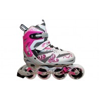 Роликовые коньки раздвижные ZEL Z-805P / (34-37) GRACE розовый