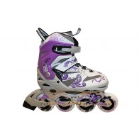 Роликовые коньки раздвижные ZEL Z-805V / (38-41) GRACE фиолетовый