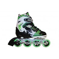 Роликовые коньки раздвижные ZEL Z-809G зеленый