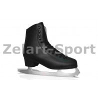 Коньки фигурные черные PVC TG-FO333B-43