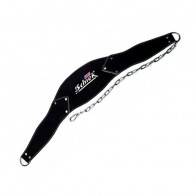 Пояс кожаный с цепями для утяжелителей SCHIEK Black Leather Dipping Belt 5008B