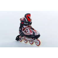 Роликовые коньки раздвижные KEPAI F1-V5-R / (31-34) красный