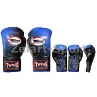 Перчатки боксерские Кожа на шнуровке TWINS FBGLL-TW1-BU-12 