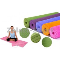 Коврик для фитнеса одноцветный TPE+TC 6мм FI-4937 Yoga mat