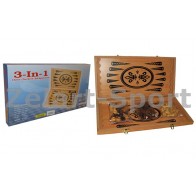 Шахматы, шашки, нарды набор настольных игр IG-4020