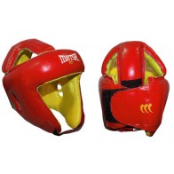 Шлем боксерский открытый с усиленной защитой макушки Кожа MATSA MA-4002-M