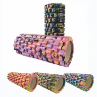 Роллер массажный (Grid Roller) для йоги, камуфляж FI-4940