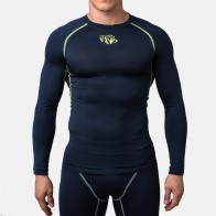 Компрессионная футболка Peresvit Air Motion Compression Long Sleeve T-Shirt Navy Flu Yellow