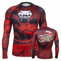 Рашгард Venum Crimson Viper Rashguard Long Sleeves Black Red
