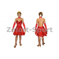 Платье Латина красный. RLD101150   (нейлон, эластан)