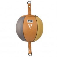 Пневмогруша на растяжках TITLE Genuine Leather Super Double End Bag